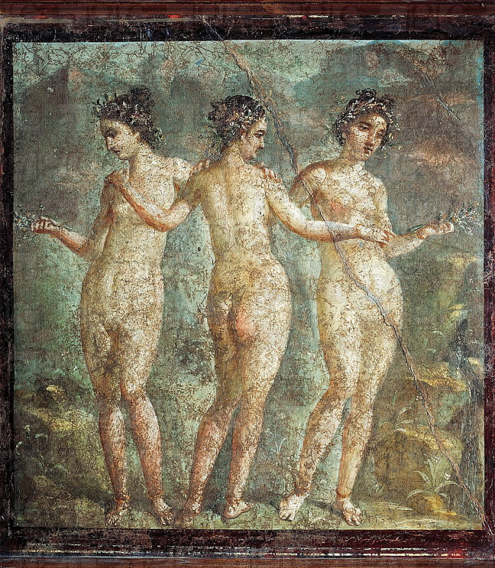 Die drei Grazien: Mythologie an der Wand
