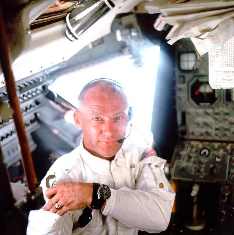 Buzz Aldrin an Bord