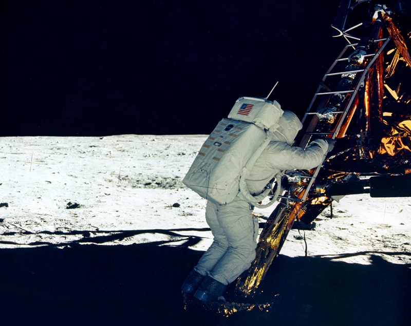 Aldrin auf dem Landefuß
