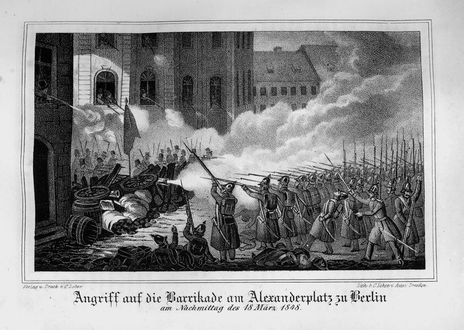 Angriff auf die Barrikade am Alexanderplatz
