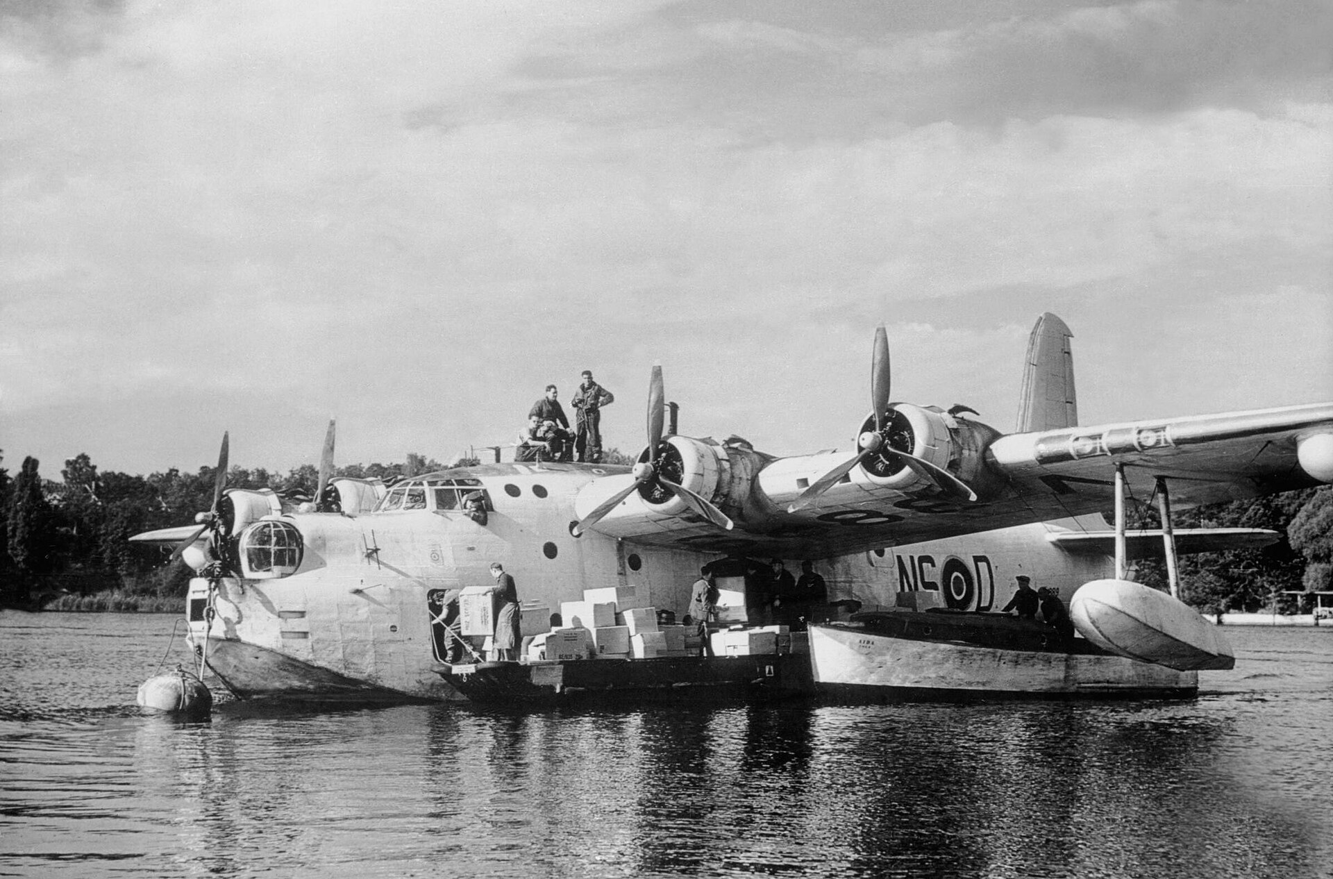 Sunderland-Flugboot auf der Havel