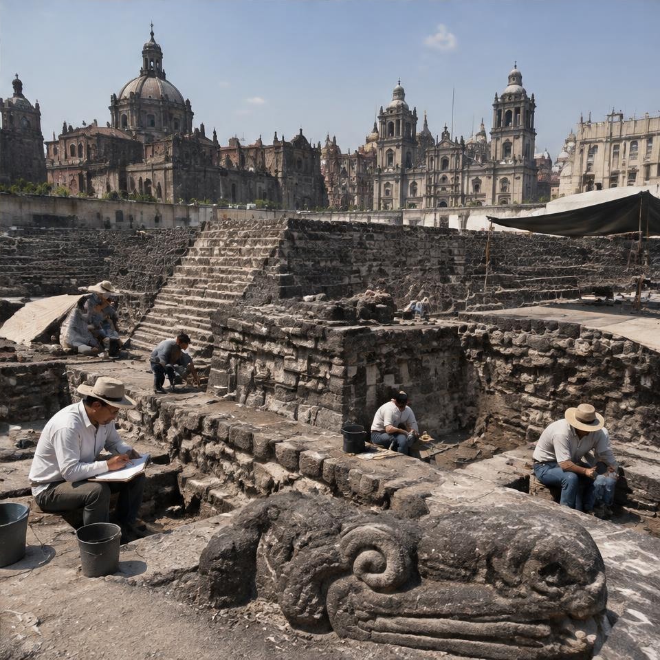 KI: Templo Mayor unter Mexiko-Stadt