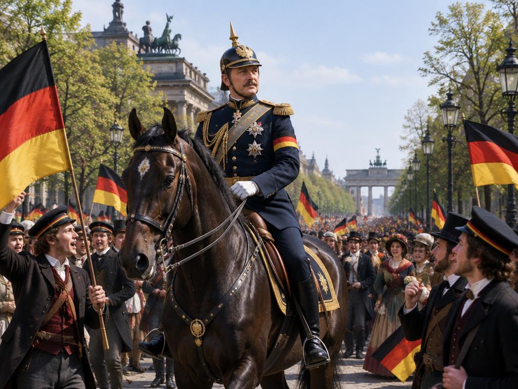 KI: Der Umritt in Schwarz-Rot-Gold