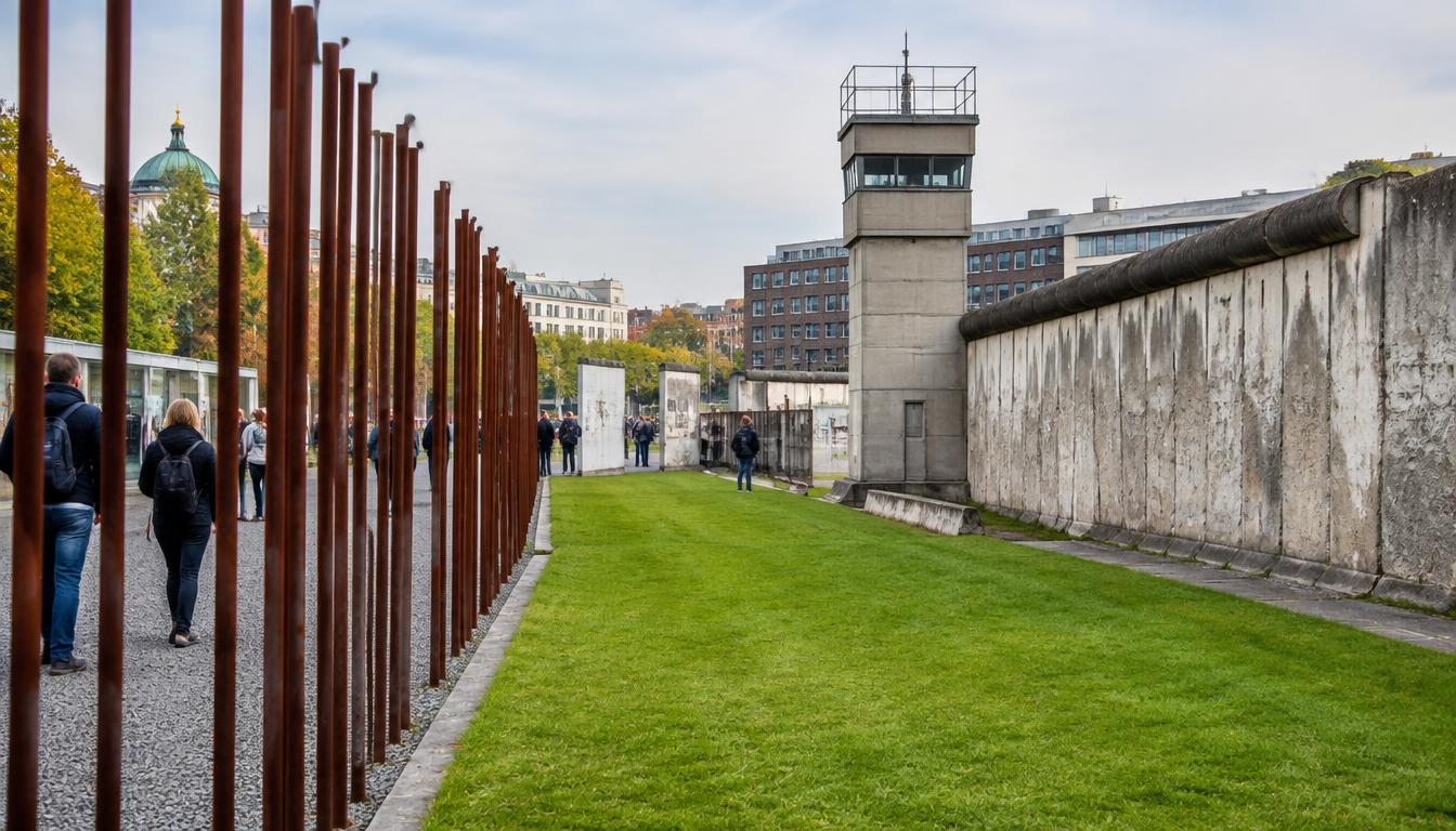 KI-Szene: Stahlstangen auf dem Mauerstreifen